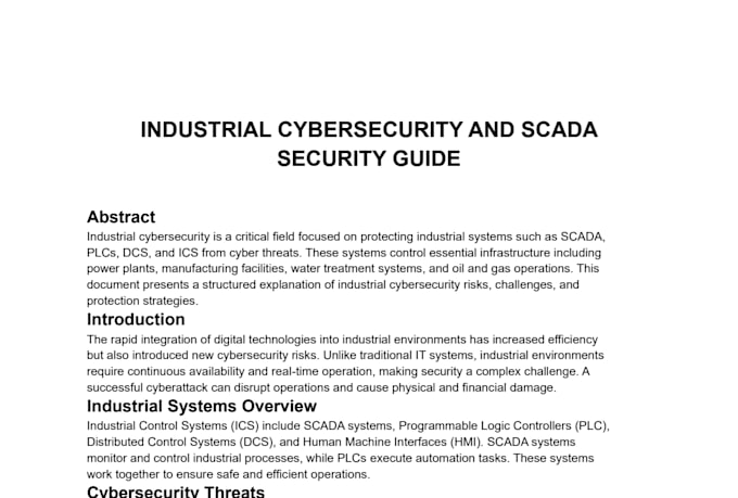 write SEO cybersecurity and scada articles